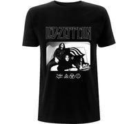 Led Zeppelin - T-Shirt "Photo" Logo pour homme/femme Unie RO1533 (XL) (Noir)
