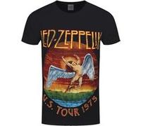 Led Zeppelin T-Shirt - USA Tour 1975 Homme Noir Noir G