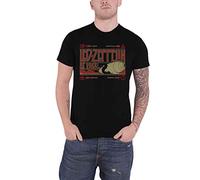 LED Zeppelin Zeppelin & Smoke Homme T-Shirt Manches Courtes Noir M 100% Coton Regular/Coupe Standard