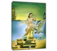 Leda Atomica Huile Pait par Salvador Dali RE Impression sur bois Toile sur cadre Art mural Décoration de la Maison, 16'' x 12'' inch( 40x 30 cm ) -18mm depth