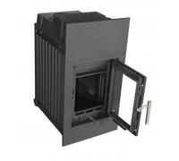 LEDA Diamant H10 Insert de poêle en faïence, fonte, 74,5 x 36,0 x 54,4 cm, 7-9 kW, Classe d'efficacité énergétique A+ (9 kW (embout 180 mm), panneau avant A - 79,0 x 42,0 cm)