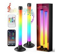 Ledagic Barre lumineuse LED avec synchronisation musicale, application de rétroéclairage TV à changement de couleur et télécommande, barre lumineuse RVB intelligente IC+RGB et W, lumières LED