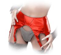 Ledapol Ceinture Porte-Jarretelles En Cuir Nappa Avec Fermeture Éclair