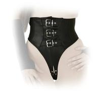 Ledapol - Cuir Taille Gaine-Culotte Ouvert avec Boucle En Divers Couleurs