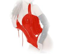 Ledapol - Dos-Nu Vernis Schnür-body Avec Zip Ouvert En Divers Couleurs