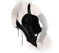 Ledapol - Dos-Nu Vernis Schnür-body Avec Zip Ouvert En Divers Couleurs