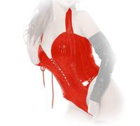 Ledapol - Dos-Nu Vernis Schnür-body Avec Zip Ouvert En Divers Couleurs