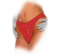 Ledapol String Ouvert Laqué Brillant En Diverse Couleurs Noir Rouge