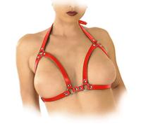 Ledapol - Vrai Cuir Harnais Sangle Soutien-Gorge Ouvert En Différentes Couleurs
