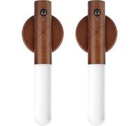 LEDBOKLI Lot de 2 Lampe Murale Sans Fil, Veilleuse Detecteur de Mouvement, Led Murale Pile Interieur Applique Murale, Magnétique Rechargeable Portable pour Lumière de Placard Enfant Chambre Escalier