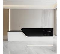 LEDBureau avec tiroir verrouillable 140 cm Compteur de caisse enregistreuse moderne pour magasins bureaux Design élégant et fonctionnel Parfait pour la vente au détail et le commerce