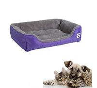 LEDDP Coussin pour Chien Niche Chat Chat Panier Puppy Love Panier Chien Lit Chien Apaisant Panier Chat Moelleux Niche Chien IntéRieur for Dodo Chien Purple,XX-Large