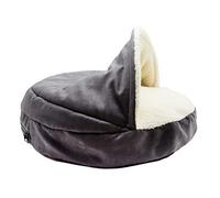 LEDDP Coussin pour Chien Niche Chat Puppy Love Panier Chien Lit Chien Apaisant Panier pour Chien Fermé Chat Panier Panier Chat Moelleux for Chat De Compagnie Gray