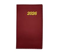 Leddy Living Agenda hebdomadaire 2026 10,5 x 18,5 cm Couverture Soft Touch écologique Papier non blanchi Design élégant et fonctionnel de janvier à décembre en italien (BORDEAUX)