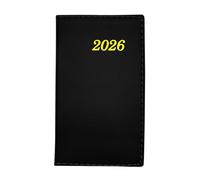 Leddy Living Agenda hebdomadaire 2026 8,5 x 14 cm Couverture Soft Touch Écologique Papier Non Blanchi Design élégant et fonctionnel de janvier à décembre en italien (noir)