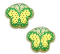 Leddy Living Lot de 2 chauffe-mains réutilisables, chauffe-mains en PVC pour les journées froides, la randonnée, les soirées en plein air en automne et l'hiver (papillon vert)