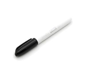 Leddy Living Marqueur pour tissus, pointe 2-3 mm, couleurs indélébles, lavables à 30 °C, non toxiques, pour T-shirts, sacs, chaussures, coton, papier, toile (noir)