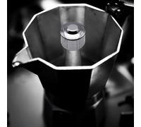 Leddy Living Pare-éclaboussures universel en aluminium pour cafetière Moka - Couvercle anti-éclaboussures facile à monter - Protection contre les éclaboussures pour machine à café Espresso classique