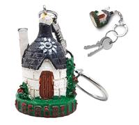 Leddy Living Porte-clés 3D de poche avec anneau porte clés trullo arbre fierté nationale italienne Italie, décoration de clés ville, accessoire pour homme et femme, idée cadeau, Trullo, Taille Unique