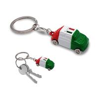 Leddy Living Porte-clés de poche 500 3D avec anneau porte-clés, drapeau national italien en métal, accessoire pour homme et femme, idée cadeau, Tricolore., Taille Unique