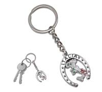 Leddy Living Porte-clés de poche avec anneau porte-clés Rome Colisée Venise Gondola PISA Tour Sicile Sardaigne, fer à cheval, drapeau national italien italien, accessoire pour homme et femme, Colisée,
