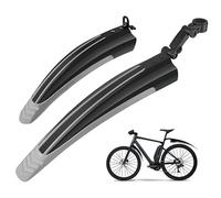Ledeak Garde-Boue de Vélo, Montagne Cyclisme VTT Route Réglable Universelle Epaissir Elargir Les Ailes Avant Garde-Boue Arrière pour Selle de Single Speed Vélo Fixie Urbain Gravel Bike
