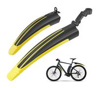 Ledeak Garde-Boue de Vélo, Montagne Cyclisme VTT Route Réglable Universelle Epaissir Elargir Les Ailes Avant Garde-Boue Arrière pour Selle de Single Speed Vélo Fixie Urbain Gravel Bike