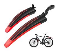 Ledeak Garde-Boue de Vélo, Montagne Cyclisme VTT Route Réglable Universelle Epaissir Elargir Les Ailes Avant Garde-Boue Arrière pour Selle de Single Speed Vélo Fixie Urbain Gravel Bike