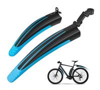 Ledeak Garde-Boue de Vélo, Montagne Cyclisme VTT Route Réglable Universelle Epaissir Elargir Les Ailes Avant Garde-Boue Arrière pour Selle de Single Speed Vélo Fixie Urbain Gravel Bike
