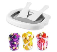 Ledebouk Machine à Crème Glacée Instantanée, Rouleau à crème glacée avec 2 spatules, Ice roll plaque, Plaque pour glace roulée, Plaque à Glace Roulée, pour Faire Soi-même des Glaces