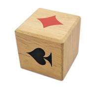 LEDELIRANT - Dé d’Atouts Belote | 3,5 cm | Marqueur Atout | Bois Massif d'Hévéa | Fabrication Artisanale | Accessoire Belote, Coinche, Contrée | Fabrication Artisanale