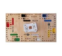 LEDELIRANT TAC-TIK Pocket de 2 à 6 Joueurs, Fabrication Artisanale, Bois d'Hévéa Massif, Jeu de société Familial, à partir de 4 Ans, Plateau modulable magnétique, écoresponsable, Marque française