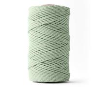 Ledent Corde à macramé (3mm, 120M, Eucalyptus) - Double Torsion en 100% Coton recyclé pour des projets créatifs