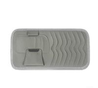 Leder CD Halter Sonnenblende Auto Grau 30x16cm | Echtes Leder, grau, 30x16cm, passt auf Sonnenblende, schützt CDs vor Kratzern