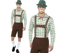 Lederhosen Bavarois Allemand Pour Homme Oktoberfest Costume Fantaisie M-XL