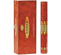 ledermodefashion Hem Räucherstäbchen Raumduft Incense Box 6 Pack = 120 Sticks Amber