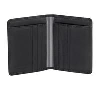 Ledershop24 Porte-cartes de voiture en cuir avec 6 emplacements pour cartes et 4 compartiments pour documents, Noir , Taille unique, Porte-badge format portrait