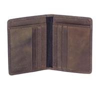 Ledershop24 Porte-cartes de voiture en cuir avec 6 emplacements pour cartes et 4 compartiments pour documents, marron, Taille unique, Porte-badge format portrait