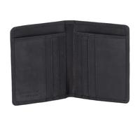 Ledershop24 Porte-cartes de voiture en cuir avec 6 emplacements pour cartes et 4 compartiments pour documents, Noir , Taille unique, Porte-badge format portrait