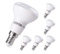 LEDGLE Petite Ampoules LED E14, Reflecteur 6W 500lm Équivalent Ampoule Incandescente 50W, avec culot à vis, 3000K-Blanc Chaud, Faisceau de 180°- Lot de 6