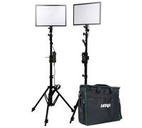 Ledgo E268CII kit d'éclairage LED pour caméra - 2 panneaux LED + 2 pieds d'éclairage
