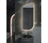 LEDIMEX Cardiff Miroir de salle de bain rectangulaire vertical et rétroéclairé (lumière chaude) 110 x 60 cm