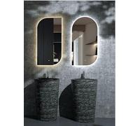 LEDIMEX Miroir de salle de bain rectangulaire vertical et rétroéclairé (lumière froide) Pays de Galles 110 x 60 cm