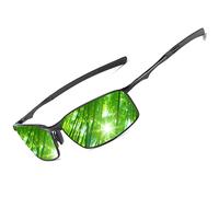 LEDING&BEST Lunettes de soleil Pilote polarisées hommes femmes Extérieur Léger Cadre métallique Pêche Golf Conduite Élégant Rétro lunettes Anti-Reflets Cat 3 CE