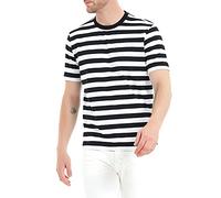 LEDING&BEST T-Shirt Stretch Rayé à Manches Longues Homme Manches Longues Tee Shirt Marinière avec Ses Rayures/Décontractées Chic Classique Tops