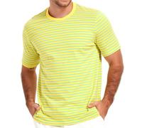 LEDING&BEST T-Shirt Stretch Rayé à Manches Longues Homme Manches Longues Tee Shirt Marinière avec Ses Rayures/Décontractées Chic Classique Tops