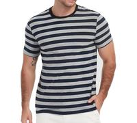LEDING&BEST T-Shirt Stretch Rayé à Manches Longues Homme Manches Longues Tee Shirt Marinière avec Ses Rayures/Décontractées Chic Classique Tops
