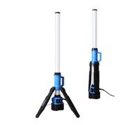 Ledino Lampadaire LED hybride - 60 W - 6500 lm - Outil parfait pour un éclairage de travail optimal - Lampe LED étanche à 360 ° - Pour une utilisation en extérieur