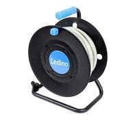 Ledino Wickede Bande lumineuse LED professionnelle 25 m sur enrouleur de câble - 180 LED/m, 65 000 lumens, 600 W, 4000 K, blanc neutre, IP65, guirlande lumineuse professionnelle pour chantier