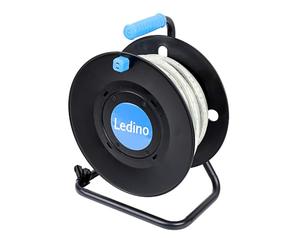 Ledino Wickede Bande lumineuse LED professionnelle 25 m sur enrouleur de câble - 180 LED/m, 65 000 lumens, 600 W, 4000 K, blanc neutre, IP65, guirlande lumineuse professionnelle pour chantier